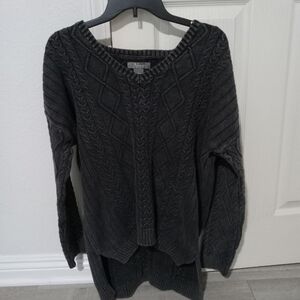 Natural Reflections Charcoal V-Neck Sweater